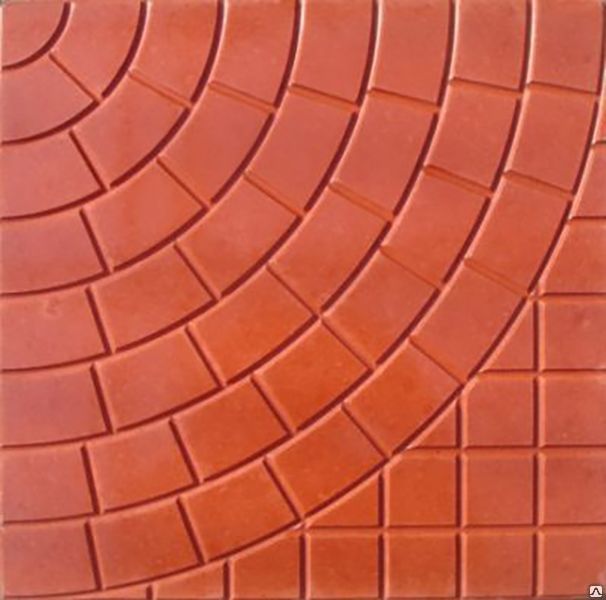 Тротуарная плитка "Колодец", 300х300х30 мм, оранжевый