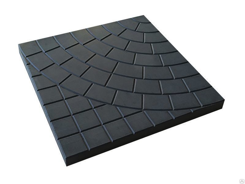 Тротуарная плитка "Колодец", 300х300х30 мм, черный