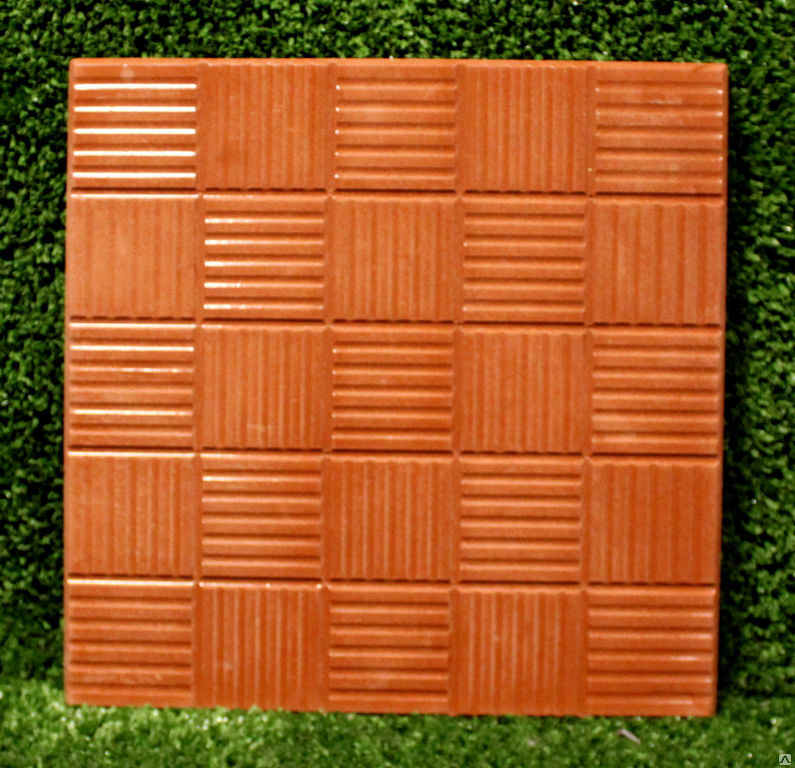 Тротуарная плитка "Сетка", 300х300х30 мм,оранжевый