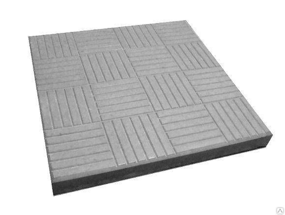 Тротуарная плитка "Сетка", 300х300х30 мм, серый