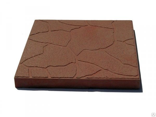 Тротуарная плитка "Тучка", 300х300х30 мм, коричневый