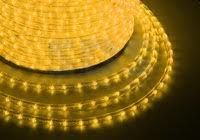 Шнур светодиодный дюралайт фиксинг круглый 13 мм 2 Вт/м 220 В IP54 желтый (100 м) NEON-NIGHT 121-121-6