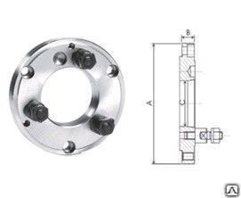 Переходной фланец для токарного патрона чертеж