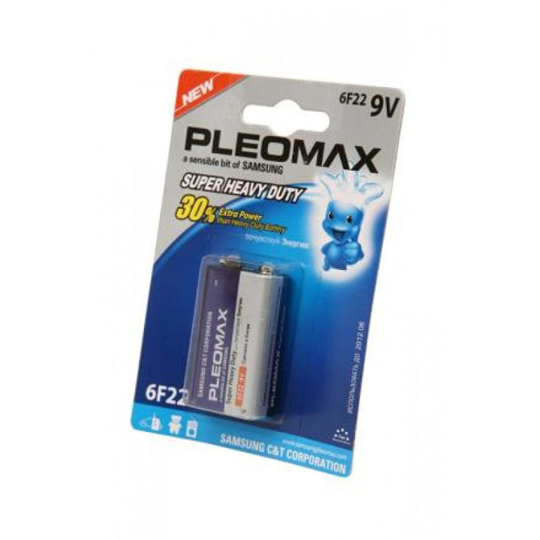 Батарейка Pleomax 6F22-1BL, крона