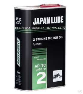 Масло 2Т JAPAN LUBE motor oil JASO FD API TD масло моторное 2т, 1л