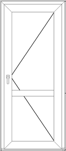 Пластиковая входная дверь из оконного профиля 900/2100 мм 