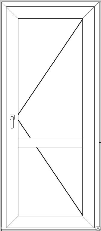 Пластиковая входная дверь из оконного профиля 900/2100 мм