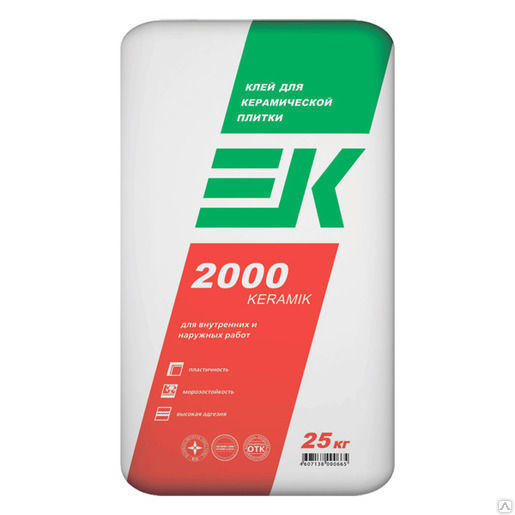 Клей плиточный "ЕК-2000"
