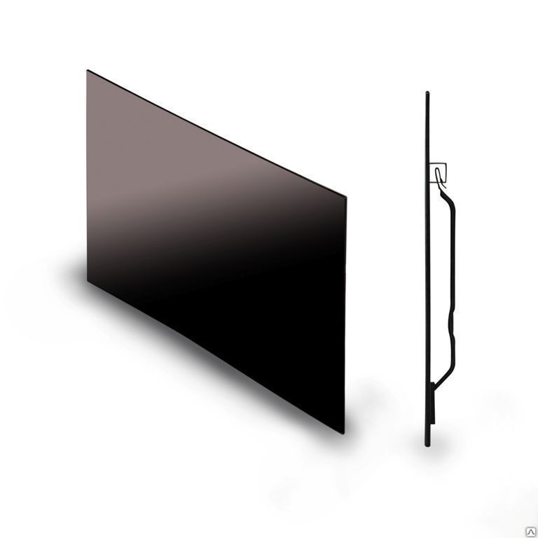 Обогреватель настенный стеклянный ЭРГН 0,8 Glassar, черный