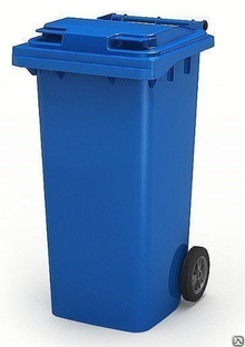 Контейнер мусорный 120 л. с крышкой синий #1
