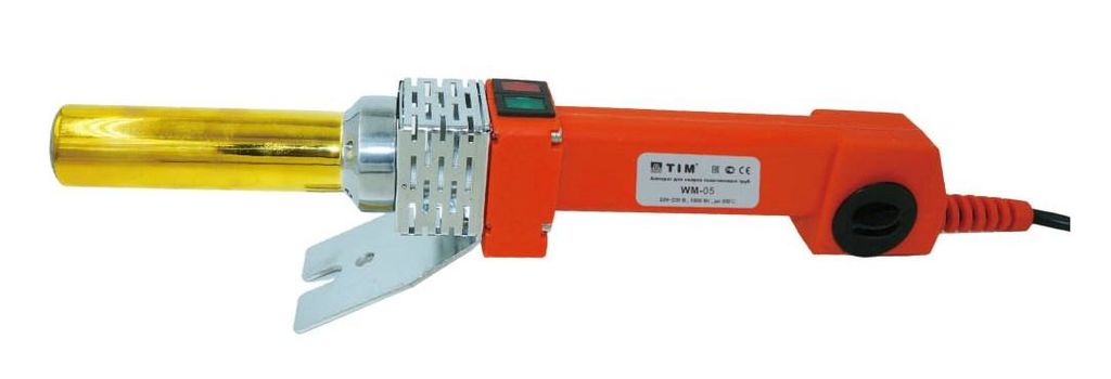 Аппарат для пайки ппр труб TIM WM-05 1200 Вт, 4 насадки (16-32мм) 2