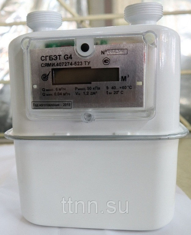 Газовый счетчик Сигнал СГБЭТ-G4 с термокоррекцией правый 110 мм