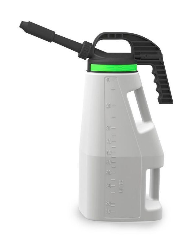 Falcon пластиковая канистра LubriFlex 10 л со сменными патрубками для дозированной раздачи масел и опасных жидкостей