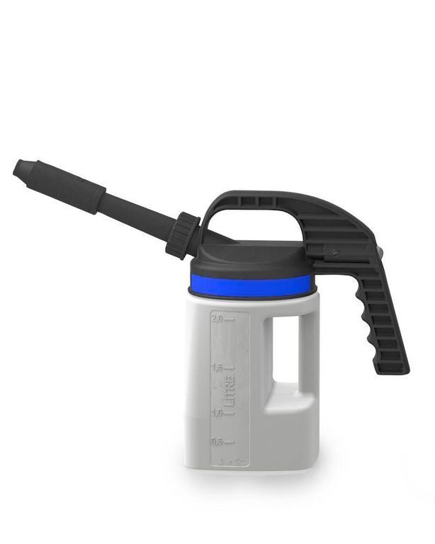 Falcon канистра LubriFlex 2 л пластиковая со сменными патрубками для дозированной раздачи масел и опасных жидкостей