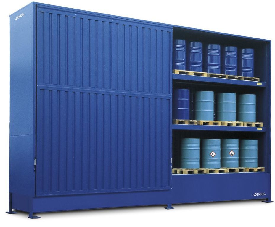 Складской контейнер DENIOS 3G 614.OST для хранения 60 х 205 л бочек с опасными веществами