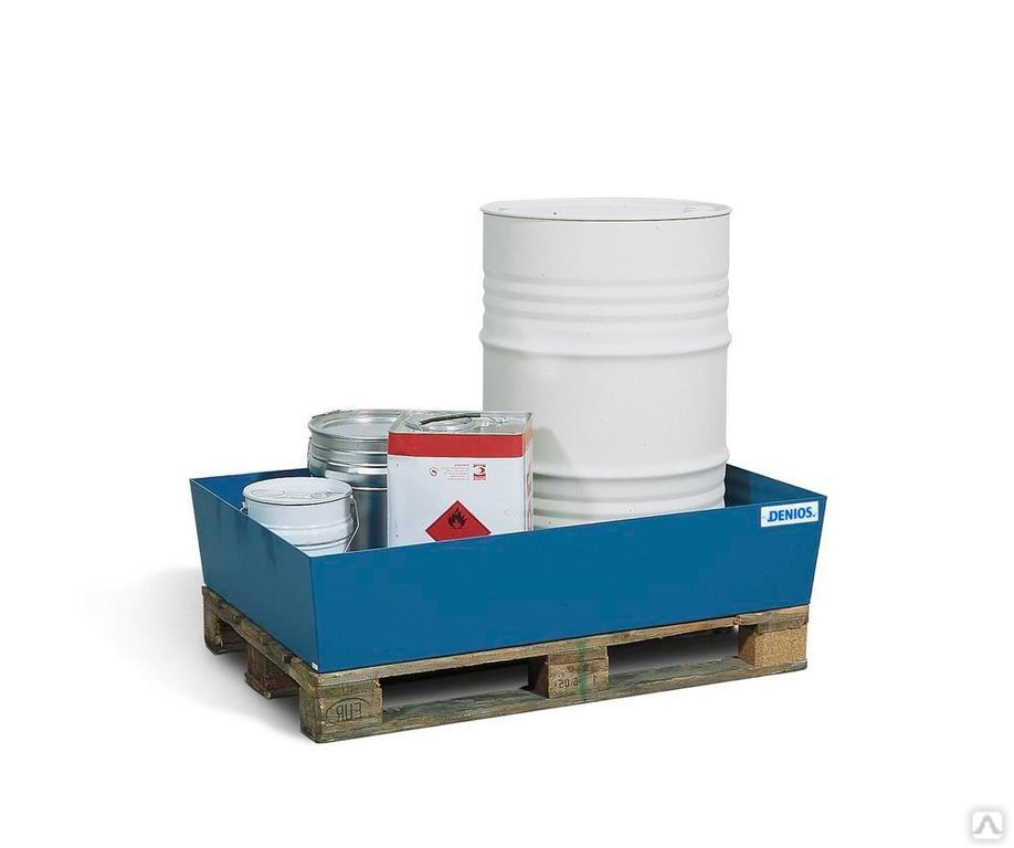 Сливной лоток 236 л, из окрашенной стали, под 1 х 205 л бочку, без ...